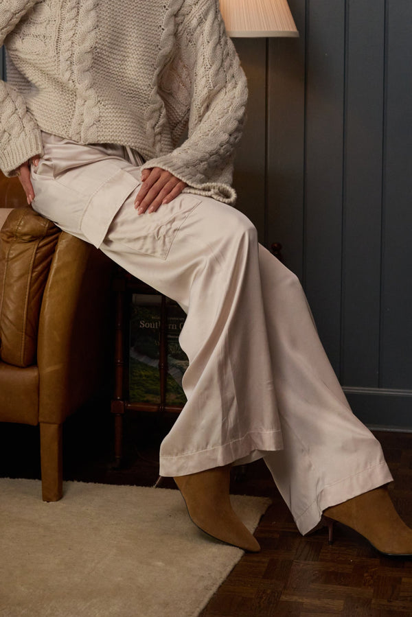 DRAWSTRING WAIST CARGO LOUNGE PANTS