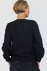 JULIANA JEWEL TOP- BLACK