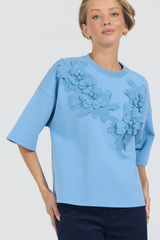 RITA FLOWER TOP -SKY