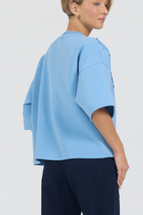 RITA FLOWER TOP -SKY