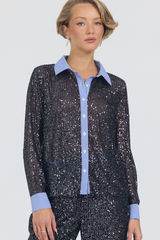 SAMANTHA TOP- GUN METAL