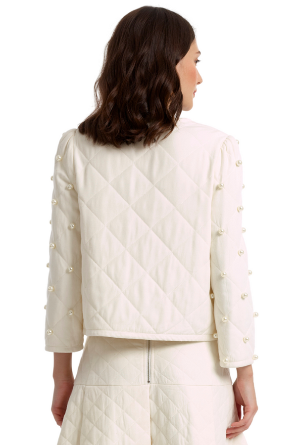 PEARL EMB QUILTED JACKET