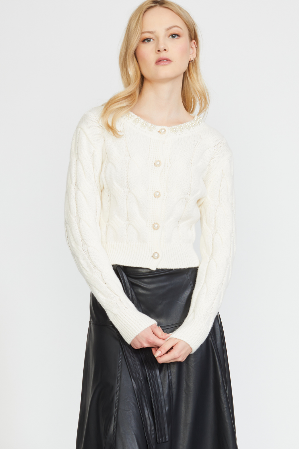 GRACE KARIN Women's Long Sleeve Cropped Cardigan Sweaters