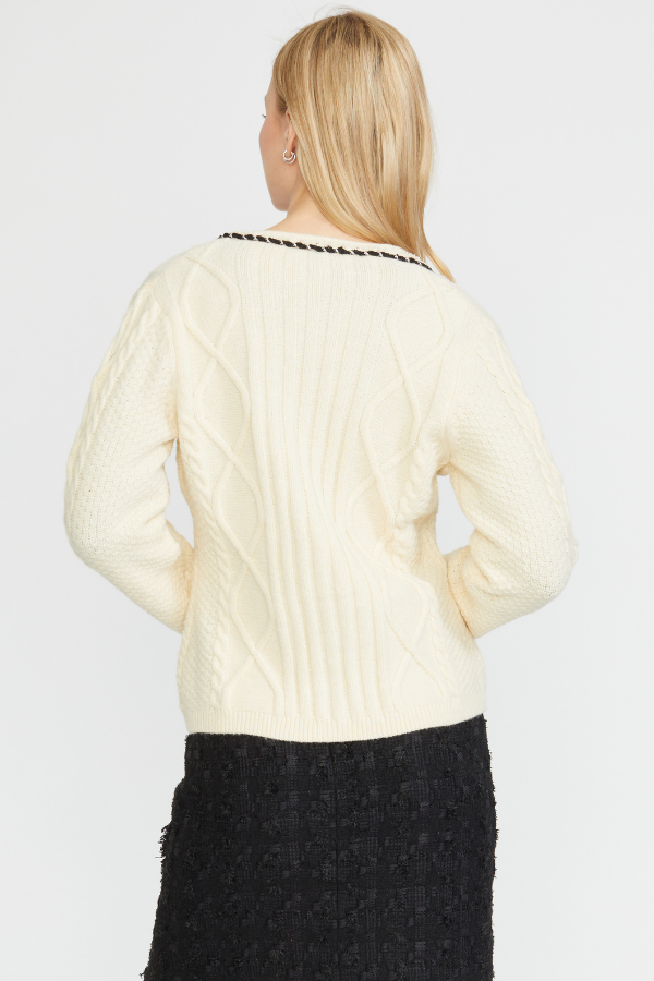 CABLE KNIT CARDIGAN