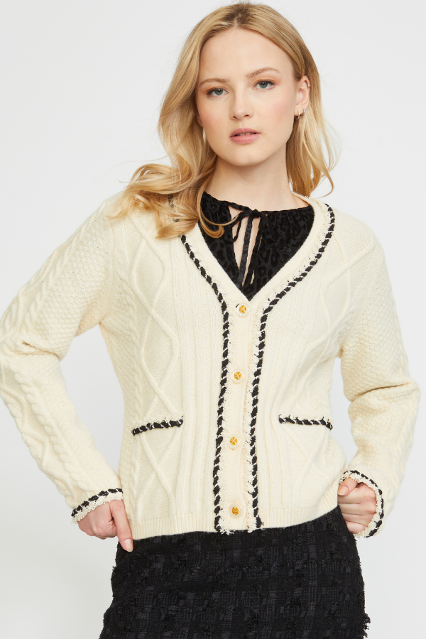 CABLE KNIT CARDIGAN