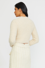 CROPPED PULL OVER SWEATER IN BUTTER