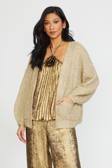 LUREX OVERSIZE CARDIGAN W/POCKETS