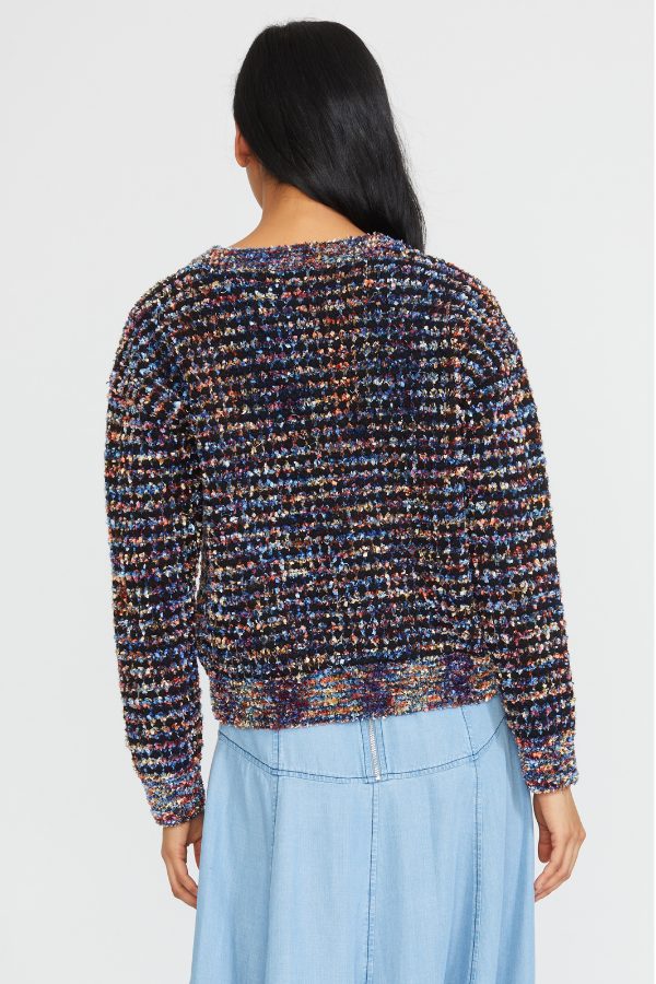 JEWEL BUTTON PULLOVER IN MIDNIGHT