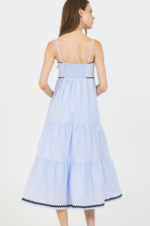 Strappy Tiered Midi Dress S Strappy Tiered Midi Dress S