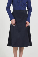 VEGAN SUEDE MIDI SKIRT