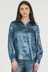 LUREX BUTTON DOWN SHIRT