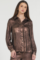 LUREX BUTTON DOWN SHIRT