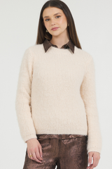 FUZZY PULLOVER SWEATER