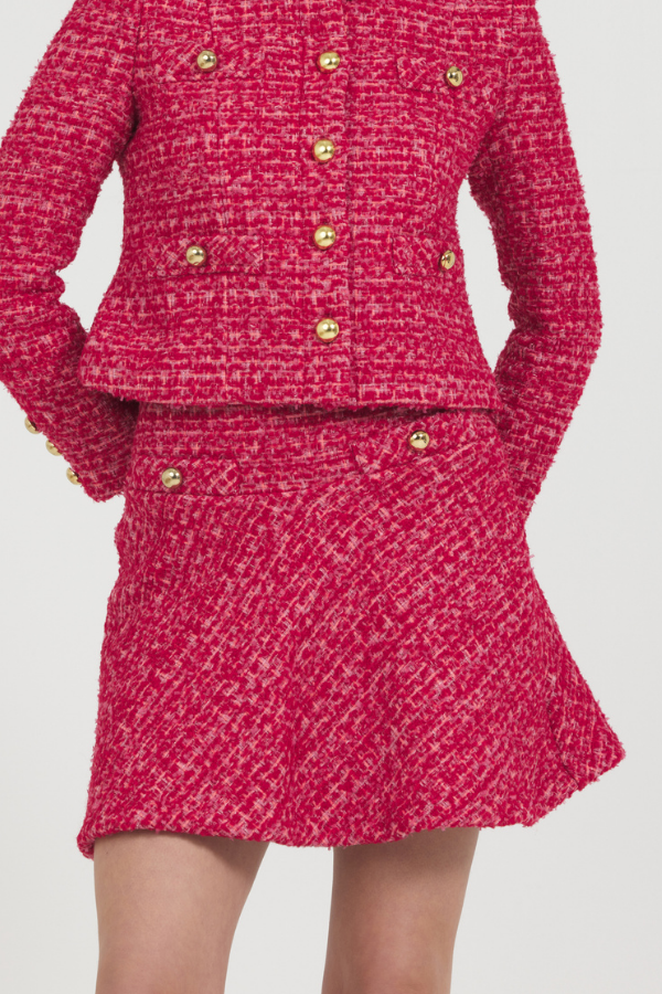 FALT YOKE MINI FLARE SKIRT