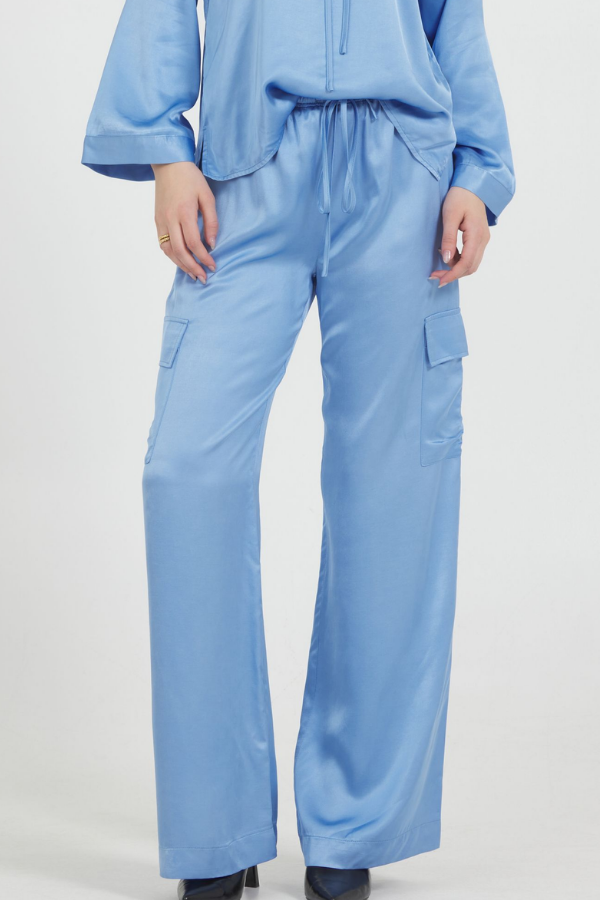 DRAWSTRING WAIST CARGO LOUNGE PANTS