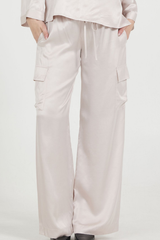 DRAWSTRING WAIST CARGO LOUNGE PANTS