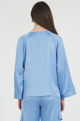 SCOOP NECK WIDE SLEEVE BLOUSE