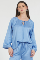 SCOOP NECK WIDE SLEEVE BLOUSE