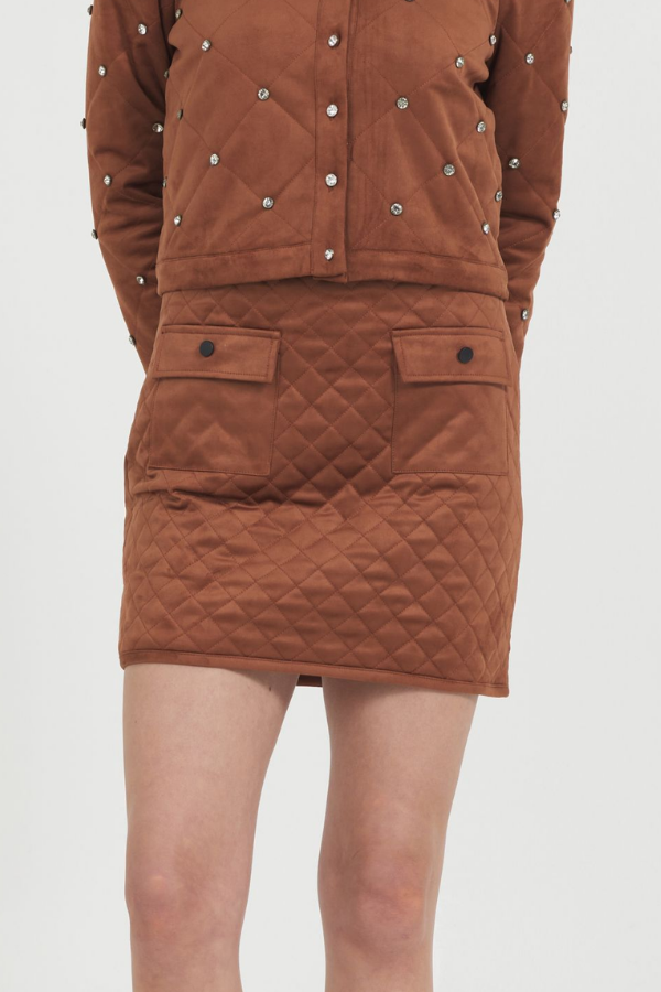 QUILTED MINI SKRT
