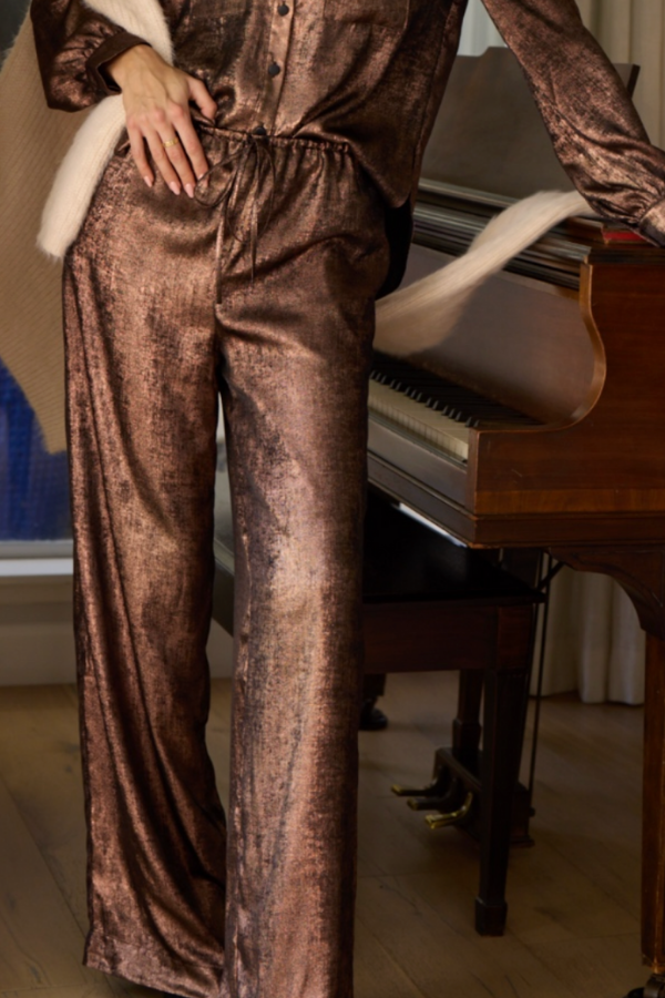 LUREX DRAWSTRING PANTS