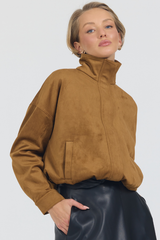 TERESSA SUEDE JACKET- CARAMEL