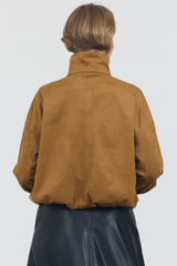 TERESSA SUEDE JACKET- CARAMEL